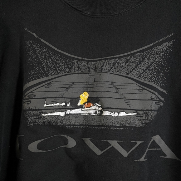 AUCNRL2 0205 Thrifted Mens 2X Dodger Iowa Hawkeyes Vintage 90s Sweatshirt DEN - Picture 4 of 6